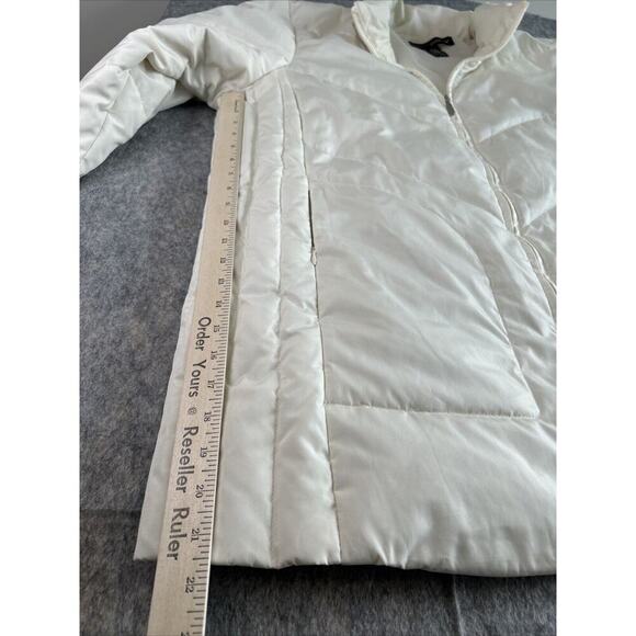 Venezia Jacket Women’s Size 22/24 Puffer Collared White With Pockets - Picture 4 of 11